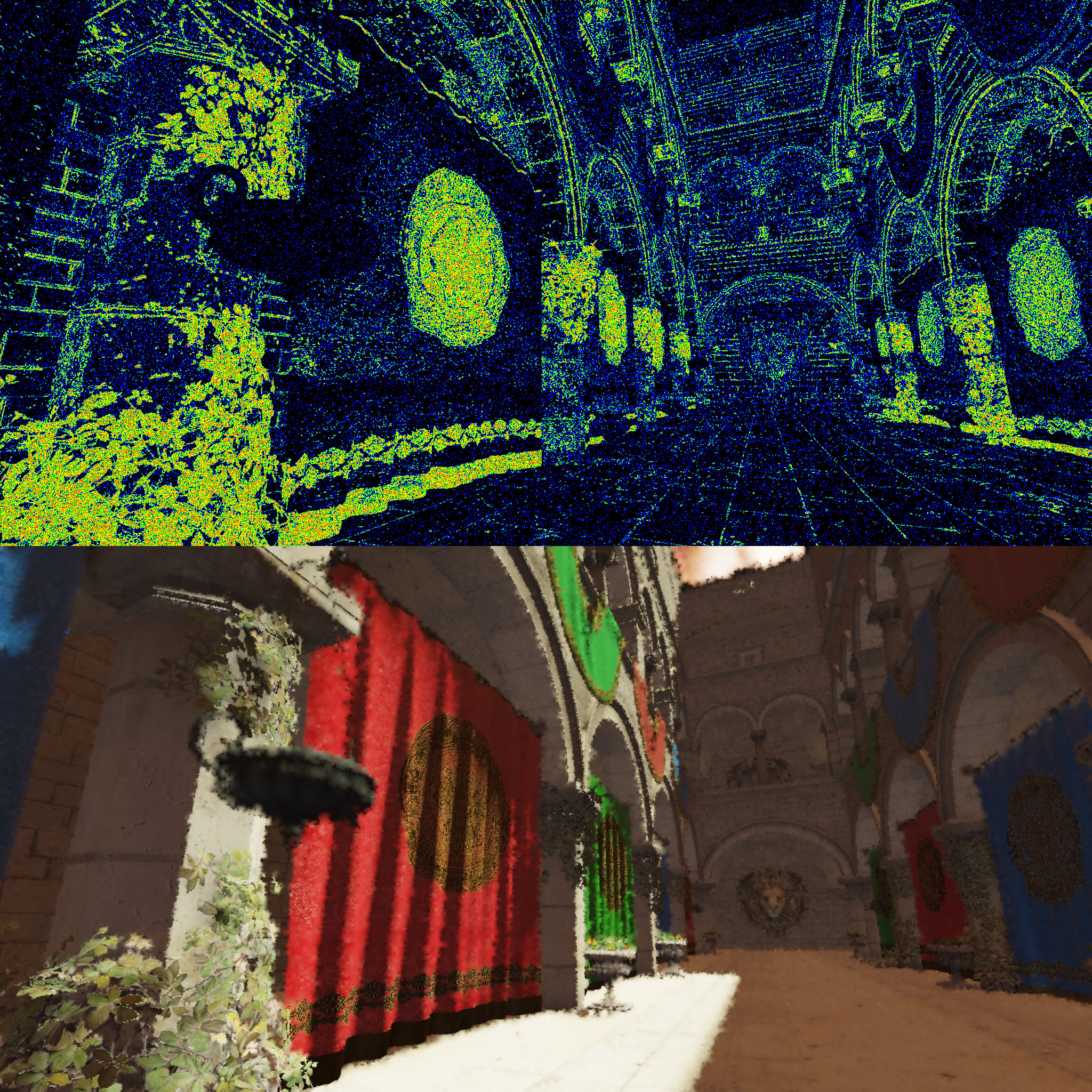 High-contrast texture regions